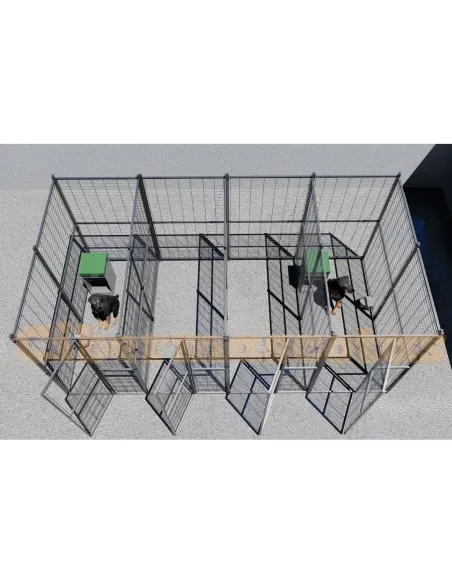 Conjunto 3 jaulas para perros unidas Conjunto 3 jaulas para perros unidas