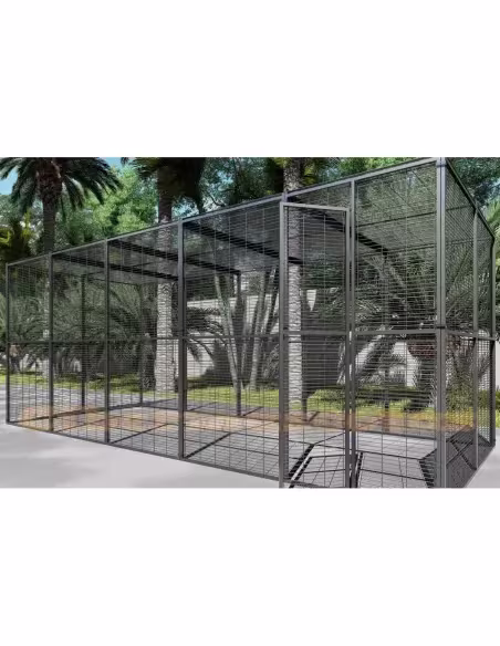 Voladero para loros y aves rapaces 5x2 metros