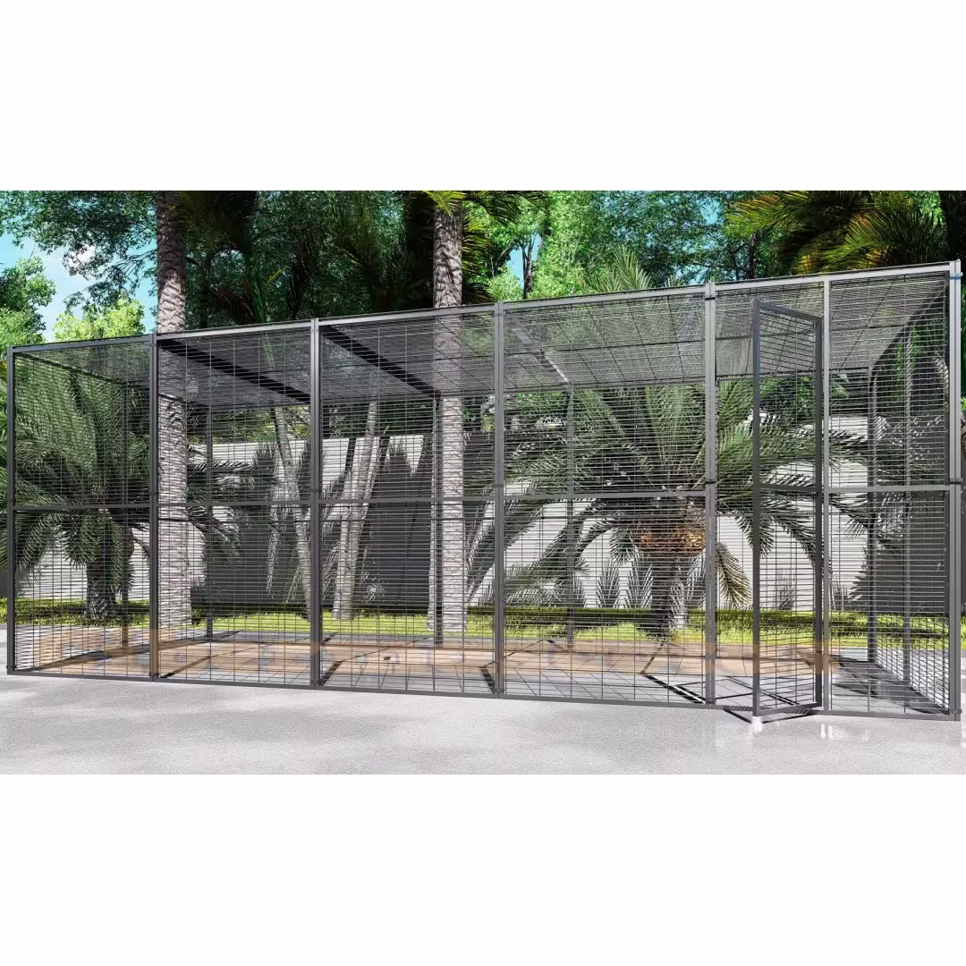 Voladero para loros y aves rapaces 5x2 metros