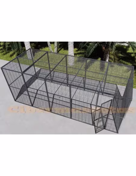 Voladero para loros y aves rapaces 5x2 metros