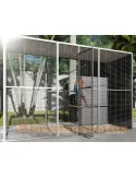Voladero loro jardin 3x1 metros
