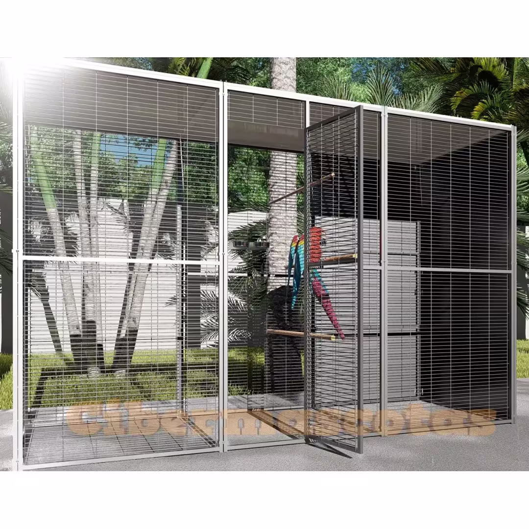 Voladero loro jardin 3x1 metros