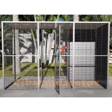 Voladero loro jardin 3x1 metros