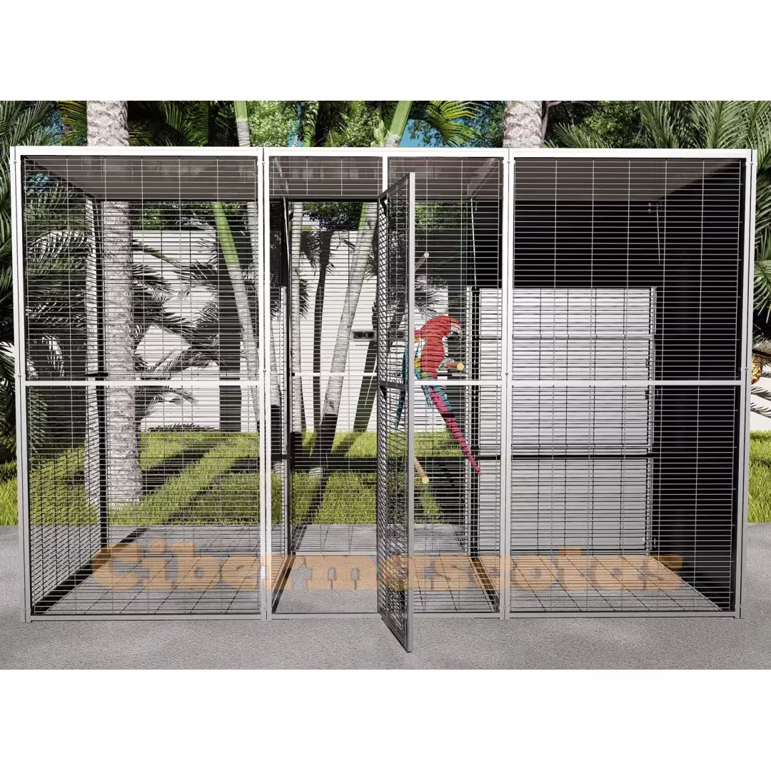 Voladero loro jardin 3x1 metros