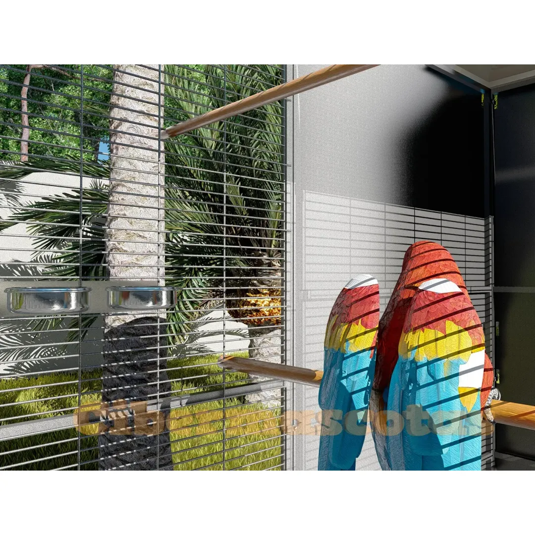 Voladero loro jardin 3x1 metros