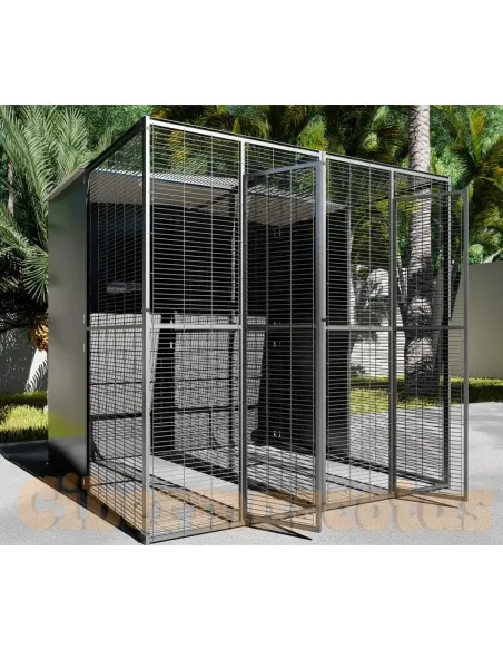 Voladero de Jardin para loros 2x2 con separacion