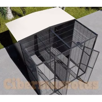 Voladero de Jardin para loros 2x2 con separacion