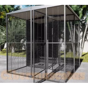 Voladero de jardin para loro de 2 x 2 metros (partido por el centro)