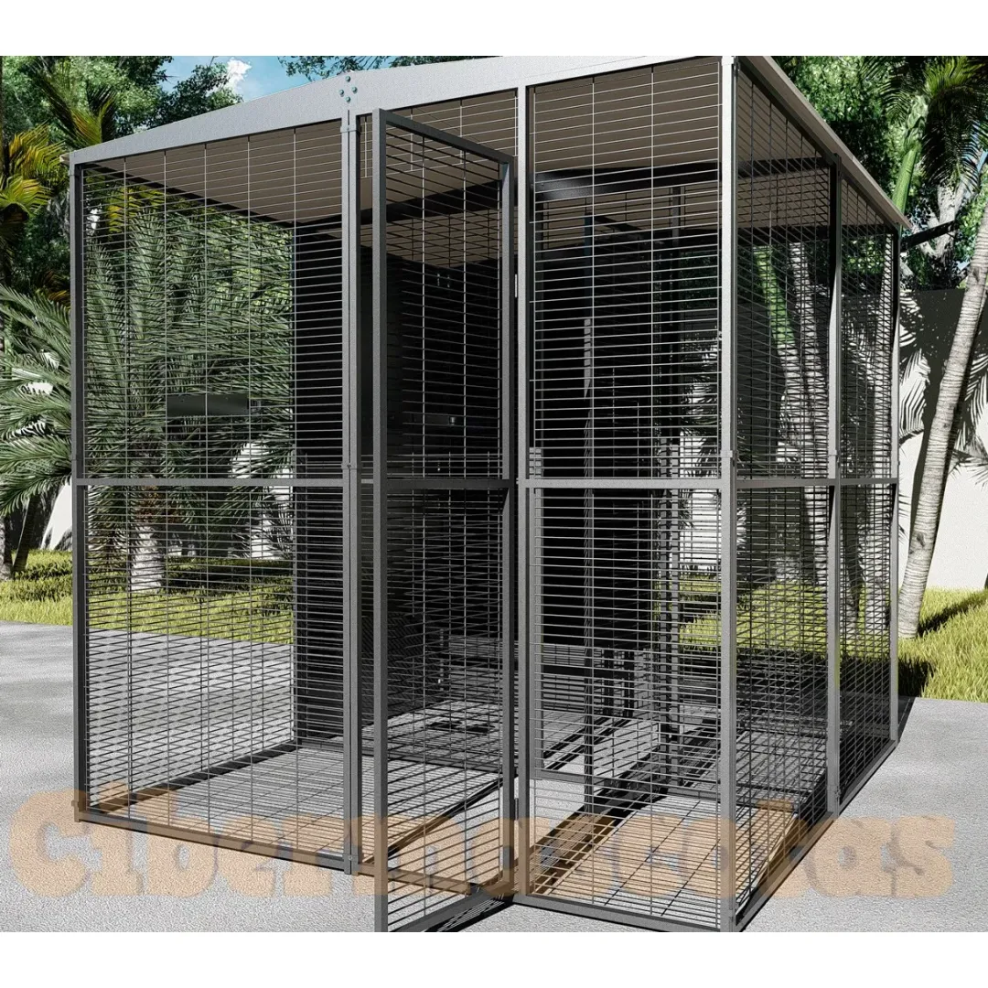 Voladero de jardin para loro de 2 x 2 metros (partido por el centro)