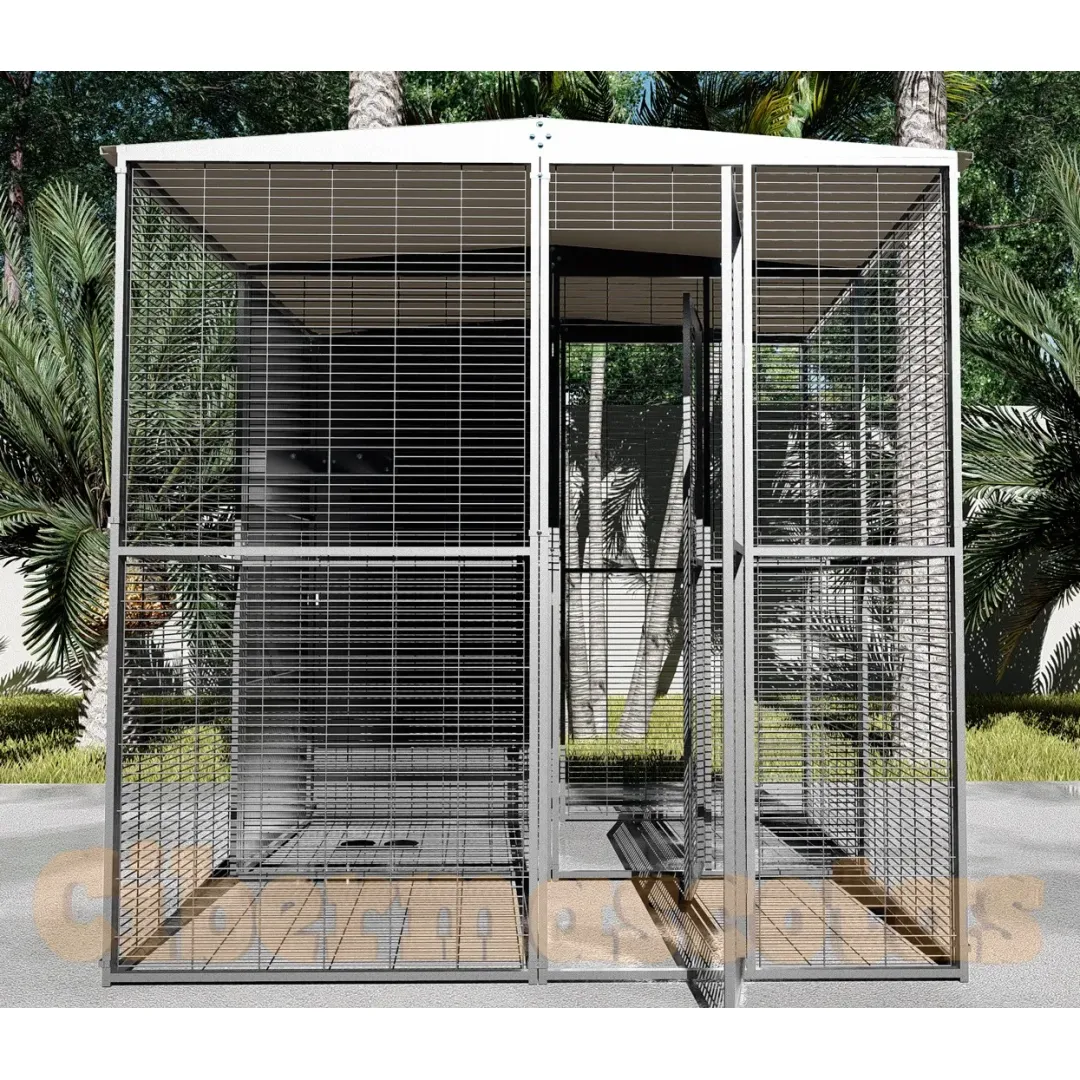 Voladero de jardin para loro de 2 x 2 metros (partido por el centro)