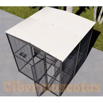 Voladero de jardin para loro de 2 x 2 metros (partido por el centro)