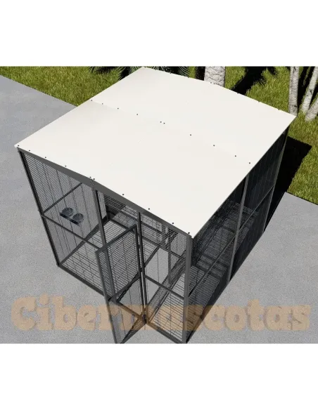 Voladero de jardin para loro de 2 x 2 metros (partido por el centro)