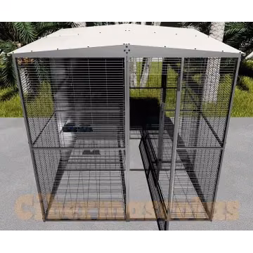 Voladero de jardin para loro de 2 x 2 metros (partido por el centro)