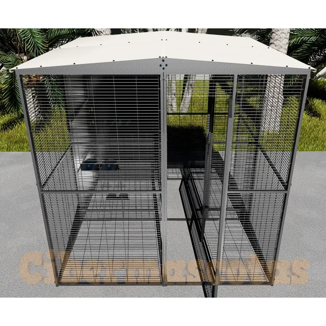 Voladero de jardin para loro de 2 x 2 metros (partido por el centro)