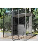 Voladero para loro 2 x 2 metros con techo mixto