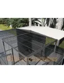 Voladero para loro 2 x 2 metros con techo mixto