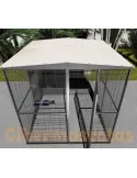 Voladero para loros 2 x2 metros techo a dos aguas