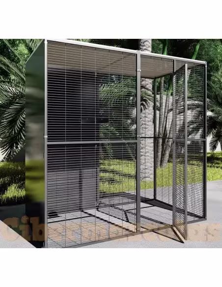 Voladero de jardin 2 x1 con techo plano Voladero de jardin 2 x1 con techo plano
