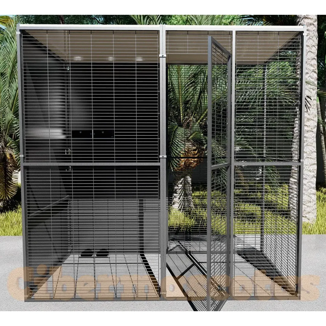 Voladero de jardin 2 x1 con techo plano