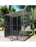 Voladero de jardin 2 x1 con techo plano