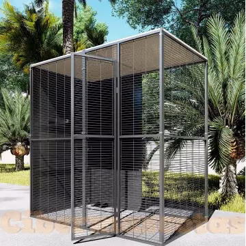 Voladero de jardin 2 x1 con techo plano