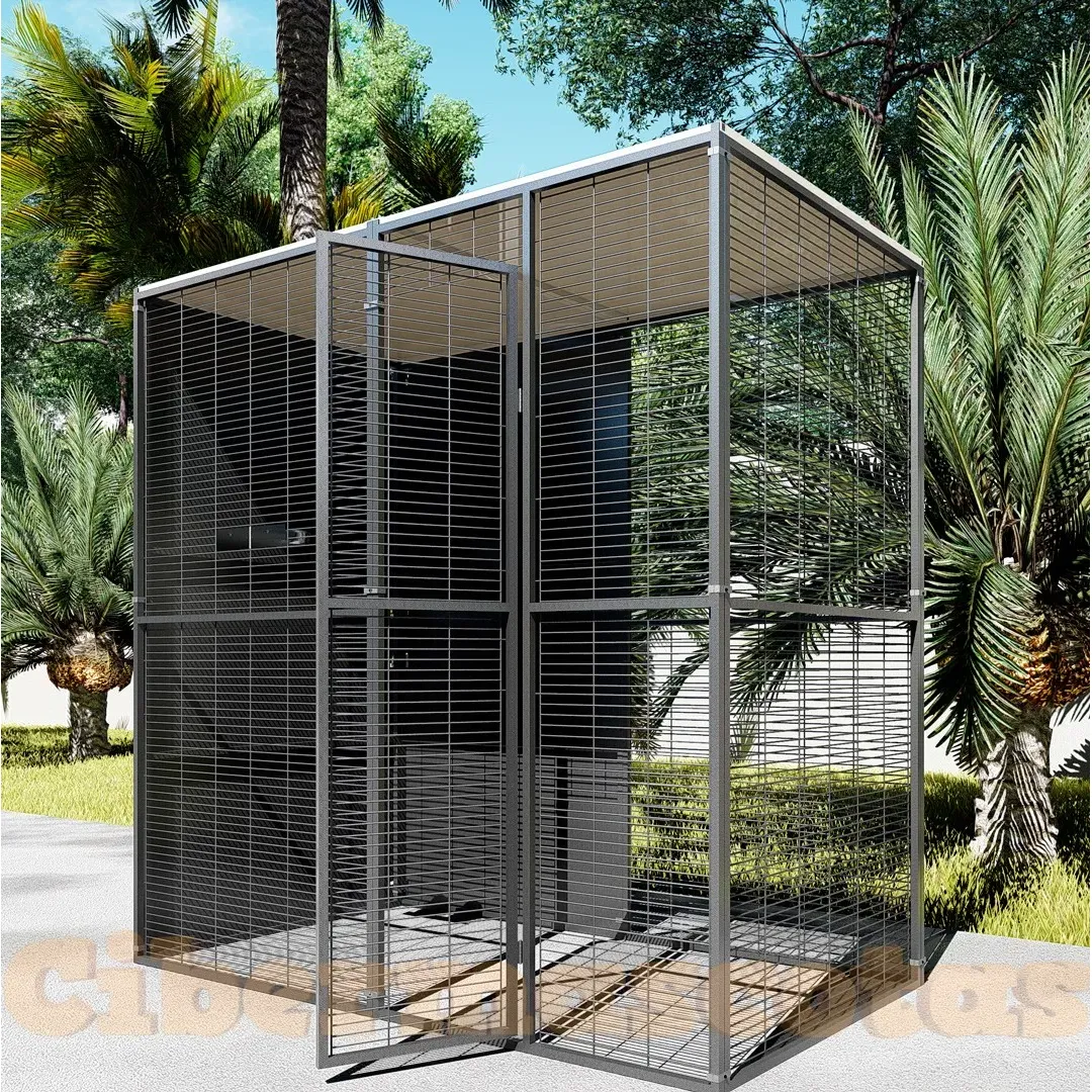 Voladero de jardin 2 x1 con techo plano