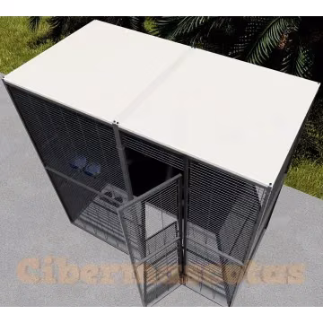 Voladero de jardin 2 x1 con techo plano