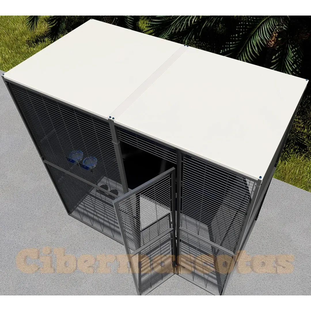 Voladero de jardin 2 x1 con techo plano