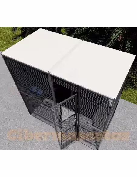 Voladero de jardin 2 x1 con techo plano Voladero de jardin 2 x1 con techo plano