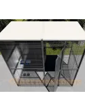 Voladero de jardin 2 x1 con techo plano