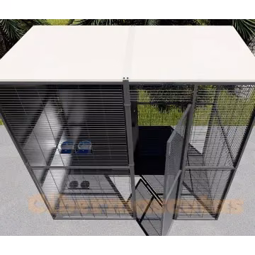 Voladero de jardin 2 x1 con techo plano