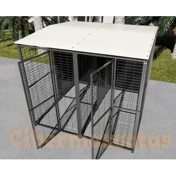 Perrera para perros 2x2 mts Doble
