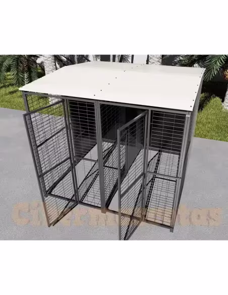 Perrera para perros 2x2 mts Doble Perrera para perros 2x2 mts Doble