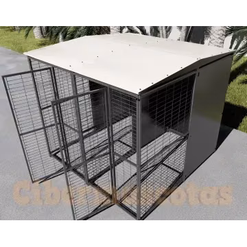 Perrera para perros 2x2 mts Doble