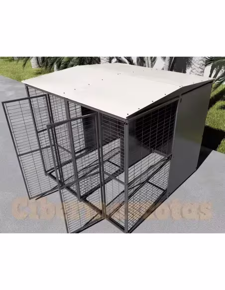 Perrera para perros 2x2 mts Doble Perrera para perros 2x2 mts Doble
