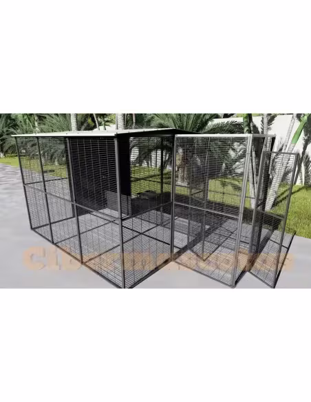 Jaula voladera para loros y aves grandes