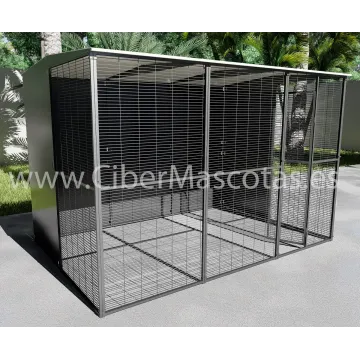 Voladero loro 3x2 con opacos y malla