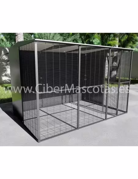 Voladero loro 3x2 con opacos y malla