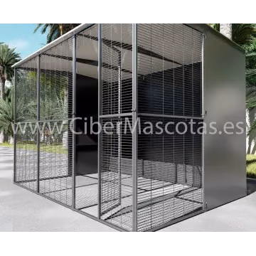 Voladero loro 3x2 con opacos y malla