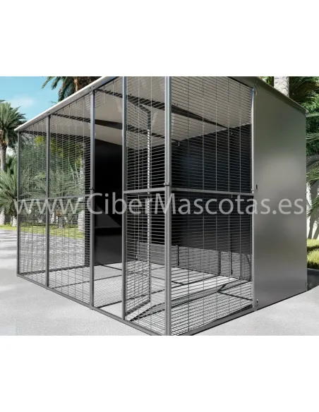 Voladero loro 3x2 con opacos y malla