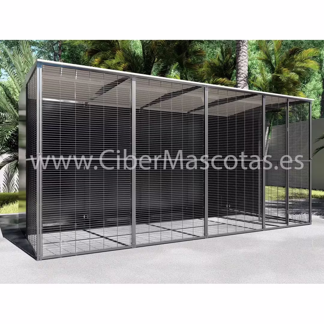 Voladero loro 3x2 con opacos y malla