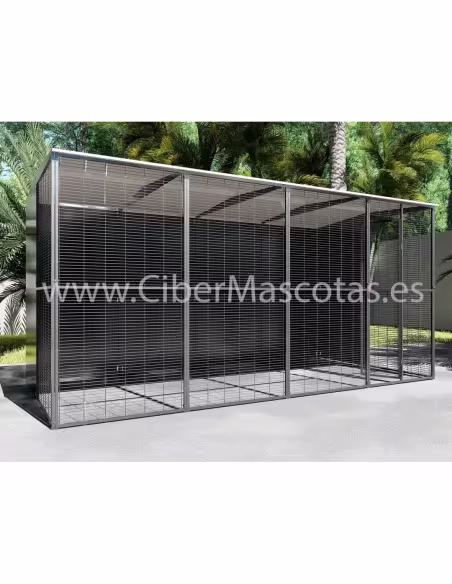 Voladero loro 3x2 con opacos y malla Voladero loro 3x2 con opacos y malla