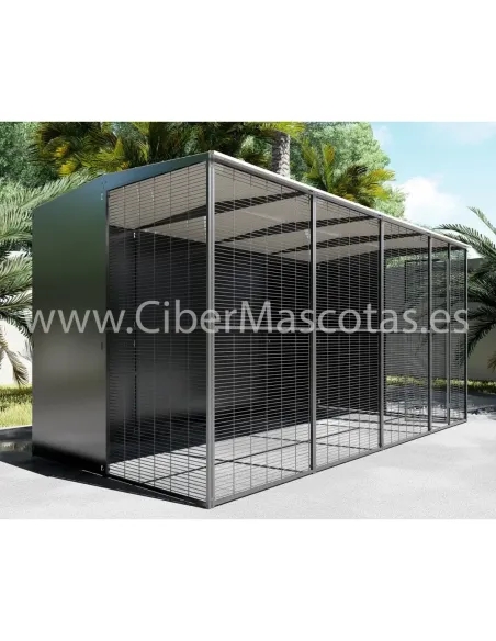 Voladero loro 3x2 con opacos y malla Voladero loro 3x2 con opacos y malla