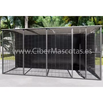 Voladero loro 3x2 con opacos y malla