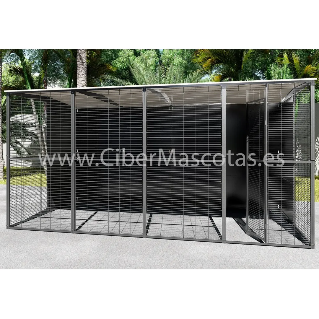 Voladero loro 3x2 con opacos y malla