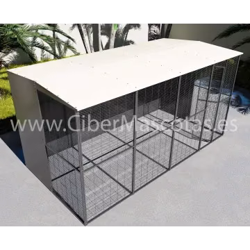 Voladero loro 3x2 con opacos y malla