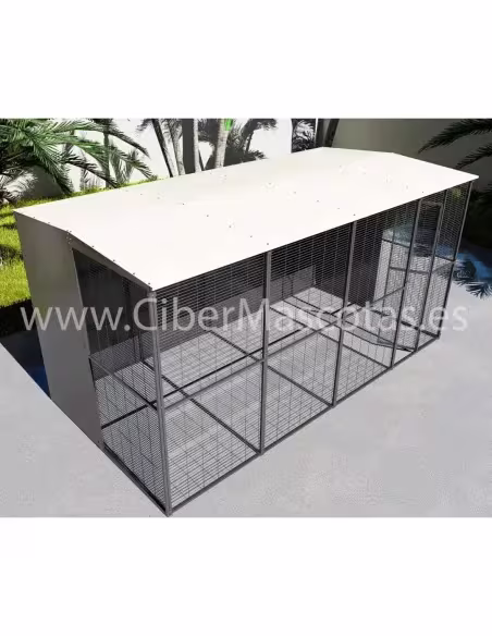 Voladero loro 3x2 con opacos y malla Voladero loro 3x2 con opacos y malla