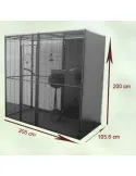 Voladero de jardin 2 x1 con techo plano