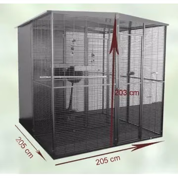 Voladero de jardin para loro de 2 x 2 metros (partido por el centro)