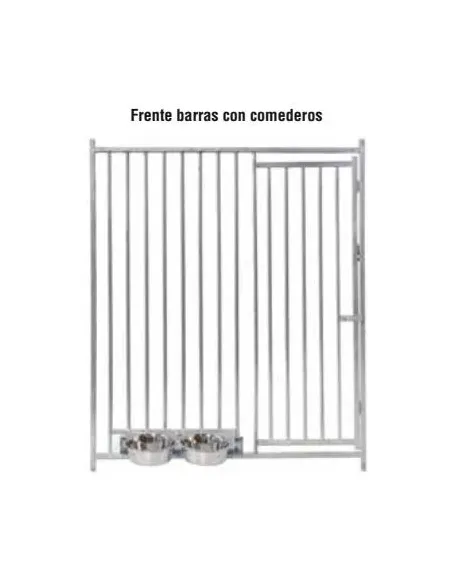 Frente  de barras con comederos para boxes Frente  de barras con comederos para boxes